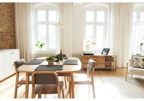 Natúr színű tölgyfa bővíthető étkezőasztal 100x180 cm Twig – The Beds