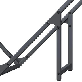 antracitszürke hidegen hengerelt acél tűzifatároló 80x25x80 cm