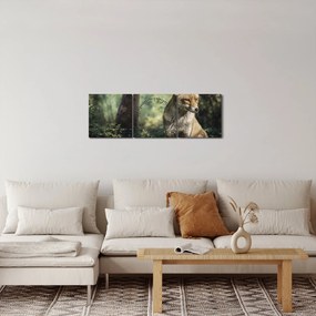 Róka képe (órával) (90x30 cm)