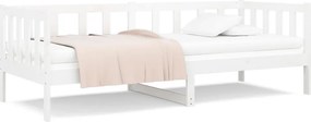 vidaXL fehér tömör fenyőfa kanapéágy matrac nélkül 80 x 200 cm