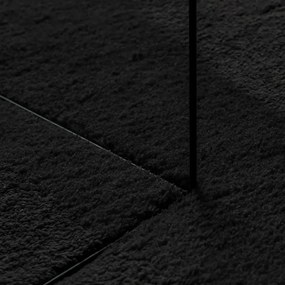 HUARTE fekete rövid szálú puha és mosható szőnyeg 140 x 200 cm