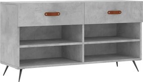 vidaXL betonszürke szerelt fa cipőpolc 102 x 35 x 55 cm