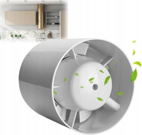Fürdőszobai háztartási csatornaventilátor 100mm 130m3/h csendes