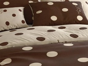 Pamut ágynemű CROWN BLEND krémszínű-barna Ágyneműhuzat mérete: 70 x 90 cm | 140 x 200 cm
