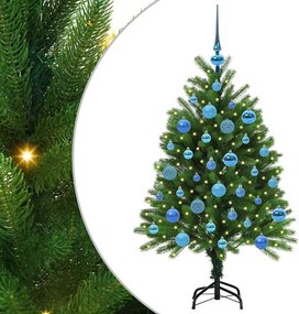 vidaXL Karácsonyfa 150 LED-del állvánnyal Zöld 120 cm PE