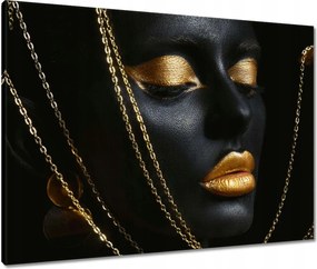 Vászonkép 80x60 Arannyal bevont fej