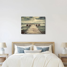 Egy fából készült móló képe a tengeren (70x50 cm)