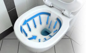 Zestaw misa WC CARLO Flat + bidet CARLO MINI GOLD/WHITE