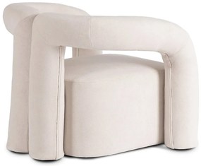 Designer Fotel Krém Bouclé Kárpittal. BRAZIL