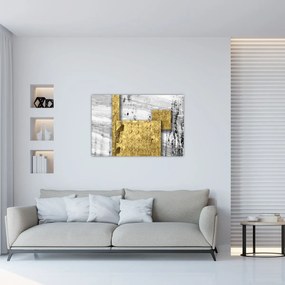 Kép - Arany négyzetek N⁰1 (90x60 cm)