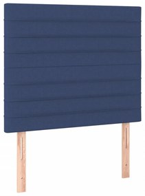 kék szövet LED-es fejtámla 100x5x118/128 cm
