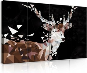 Vászonkép 120x80 moduláris szarvas geometrikus absztrakt modern stílus dekoráció