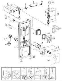 GROHE 38772001 - RAPID SL előfalas beépítőelem 1,13 m