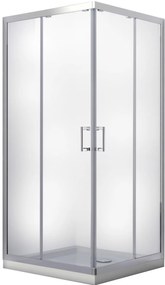 Besco Modern 185 zuhanykabin 90x90 cm négyzet króm fényes/matt üveg MK-90-185-M