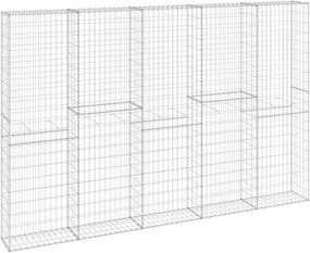 vidaXL horganyzott acél gabion fal fedéllel 300 x 30 x 200 cm