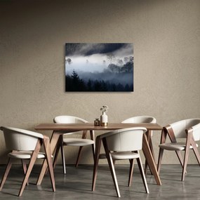 A köd képe az erdő felett (üvegen) (70x50 cm)