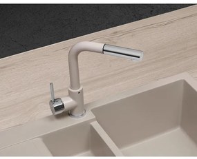 Concept BDG4527BE - Konyhai csaptelep kihúzható zuhanyfejjel, 26,9 cm, gránit/bézs