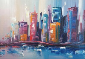 Flizelin tapéta Flizelin Fali Prémium Színes város 312x219