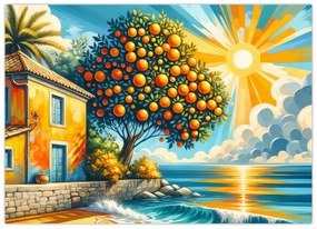 Kép - Ház narancsokkal I. (70x50 cm)