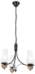 Brilagi - LED Csillár láncon COTTAGE 3xE14/40W/230V bükkfa/fehér