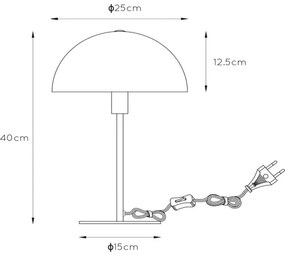 Lucide 45596/01/30 - Asztali lámpa SIEMON 1xE14/25W/230V fekete