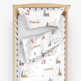 Goldea gyermek pamut ágyneműhuzat kiságyba - zakopane 90 x 120 és 40 x 60 cm