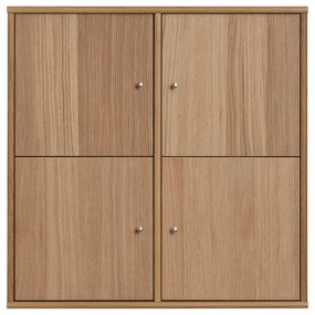 Natúr színű függő könyvespolc tölgyfa dekorral 70x70 cm Mistral – Hammel Furniture