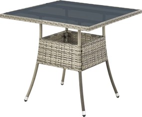 Juskys Rattan asztal Yoro - szürke