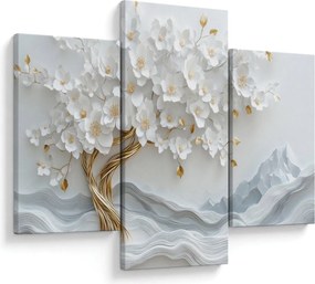 Kép – 3D elegáns életfa (90x60 cm)