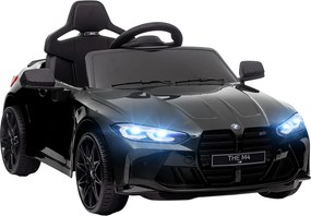 AIYAPLAY Elektromos gyerekautó BMW M4, hang és fény, 3-5 km/h, távirányítóval, fekete