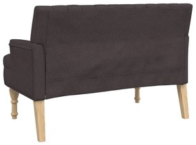 sötétbarna szövetpad párnákkal 113x64,5x75,5 cm