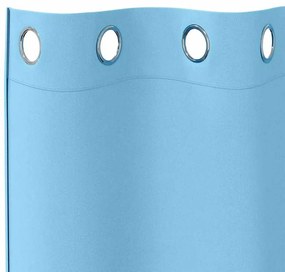 Függönyök függönyökkel 2 pcs Világos kék 260x140cm Poliészter