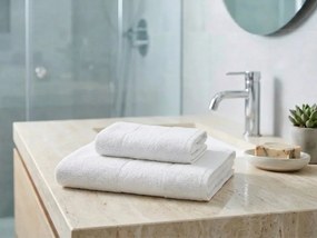 CARRARA törölközőkészlet 1db 60x100 cm és 1db 40x55 cm 100% pamut, fehér