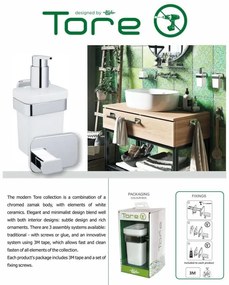 BISK Erga Tore, 1 horgos törülközőtartó, króm, ERG-07819