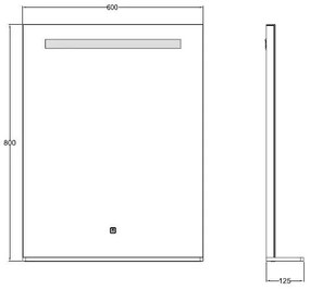 AREZZO design LED okos tükör 60x80cm
