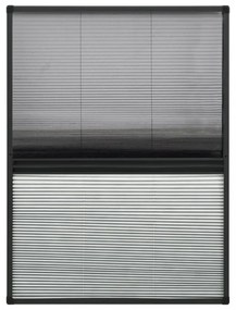 alumínium pliszé ablakszúnyogháló árnyékolóval 80 x 120 cm
