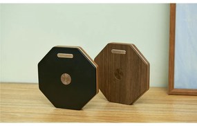 Barna LED asztali lámpa (magasság 18 cm) Twist Hexagon – Gingko