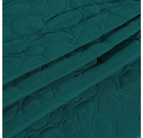 Tyrkizkék ágytakaró STONE mintával Méret: 200 x 220 cm