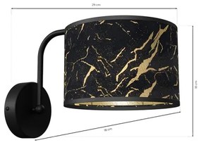 Fali lámpa SENSO 1xE27/60W/230V fekete