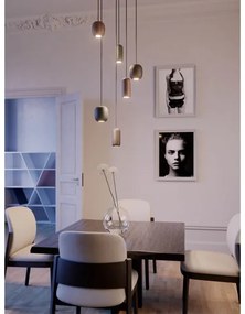 Redo 01-3474 - Csillár zsinóron BOOM 1xGU10/10W/230V átm. 7,6 cm fekete