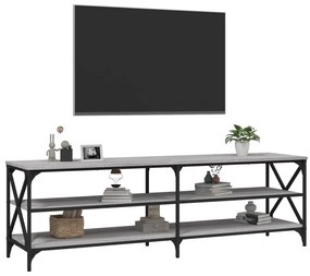 szürke sonoma színű szerelt fa TV-szekrény 160 x 40 x 50 cm