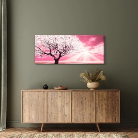 Rózsaszín fa képe (120x50 cm)