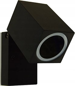 Homlokzati kerti fali lámpa GU10 fekete IP54