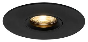 6 db Modern süllyesztett folt fekete 12 cm - Buco