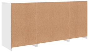 fehér tálalószekrény LED-világítással 142,5 x 37 x 67 cm