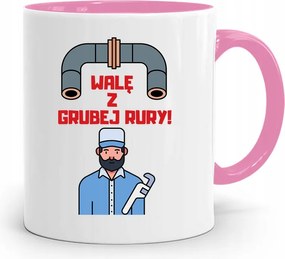 Rózsaszín Bögre Ajándék Vízvezeték Szerelőnek Vastag, fényképes nyomattal