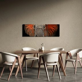 Kép - Elefántok Tsavóval (órával) (90x30 cm)