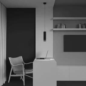MAYTONI P085PL-12W3K-B ORLO Hengeres Függesztett Lámpa Fekete LED IP20