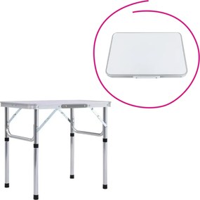 Összecsukható kempingasztal, 60 cm, alumínium/MDF, KEPI TYP 2