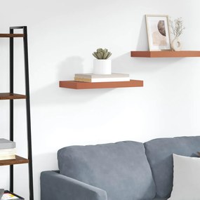 Falpolc Falra szerelhető tárolóval Piros 50 x 23 x 4 cm Faanyag